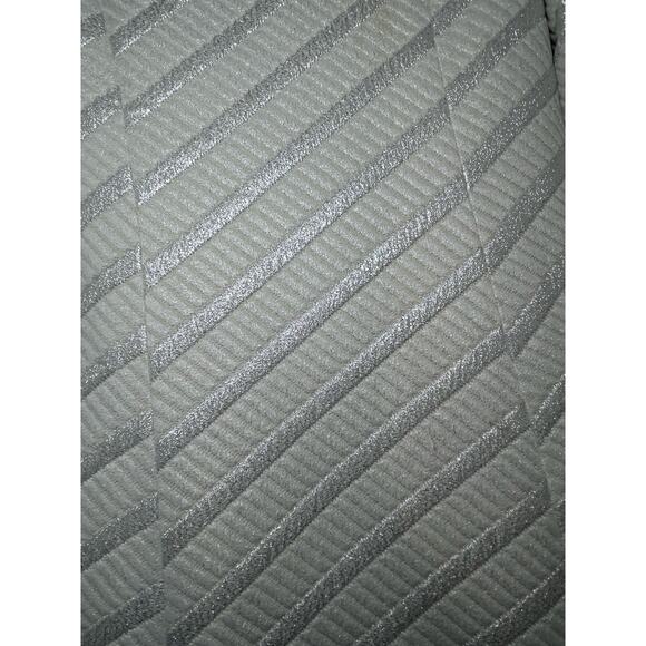 VINTAGE 60's 70's Penny Lane White Silver Brocade Coat Jacket Faux Fur Hem Sz 10 - Picture 8 of 16